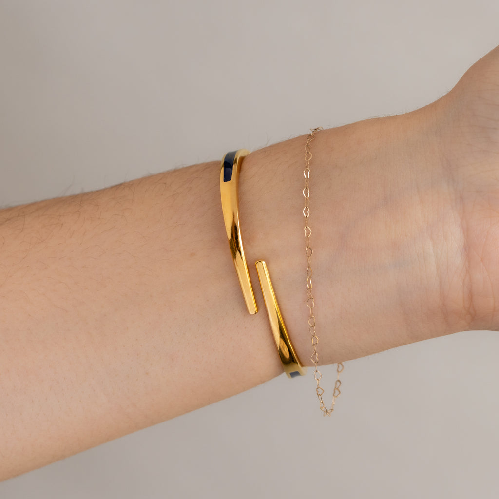 Vintage Andre Mouche Swiss Locket Cuff Gold Watch