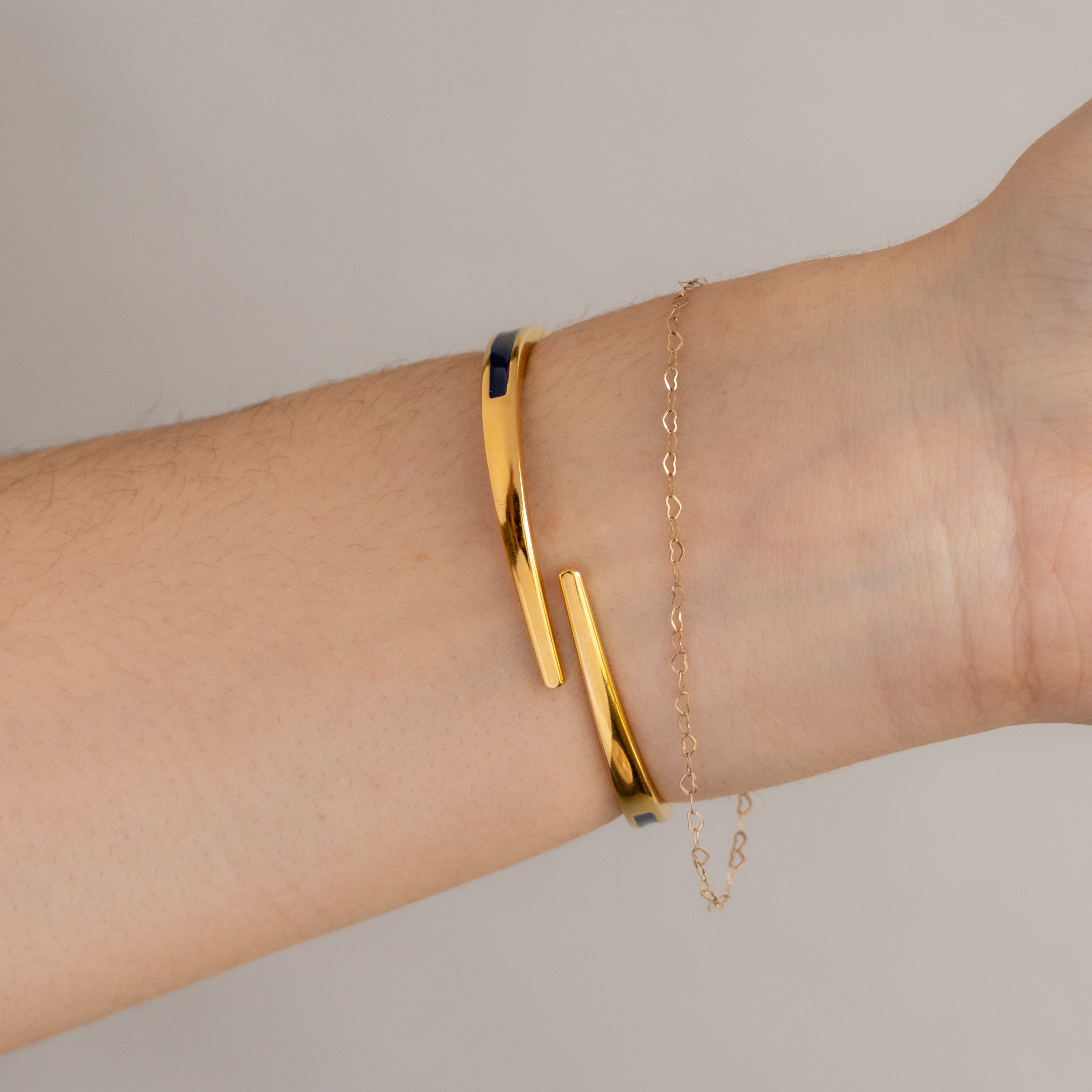 Vintage Andre Mouche Swiss Locket Cuff Gold Watch