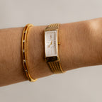 Vintage YSL Rectangular Mesh Gold Watch