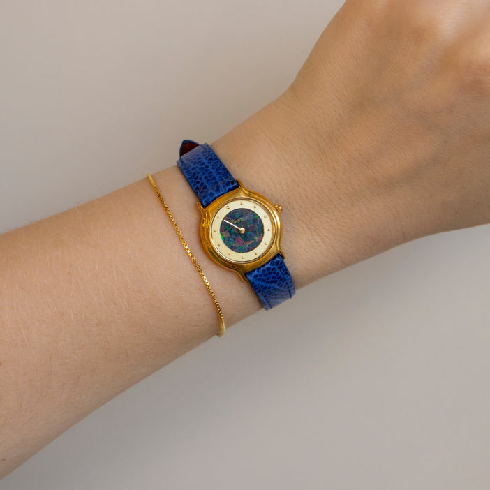 Vintage Piacere Blue Strap Watch