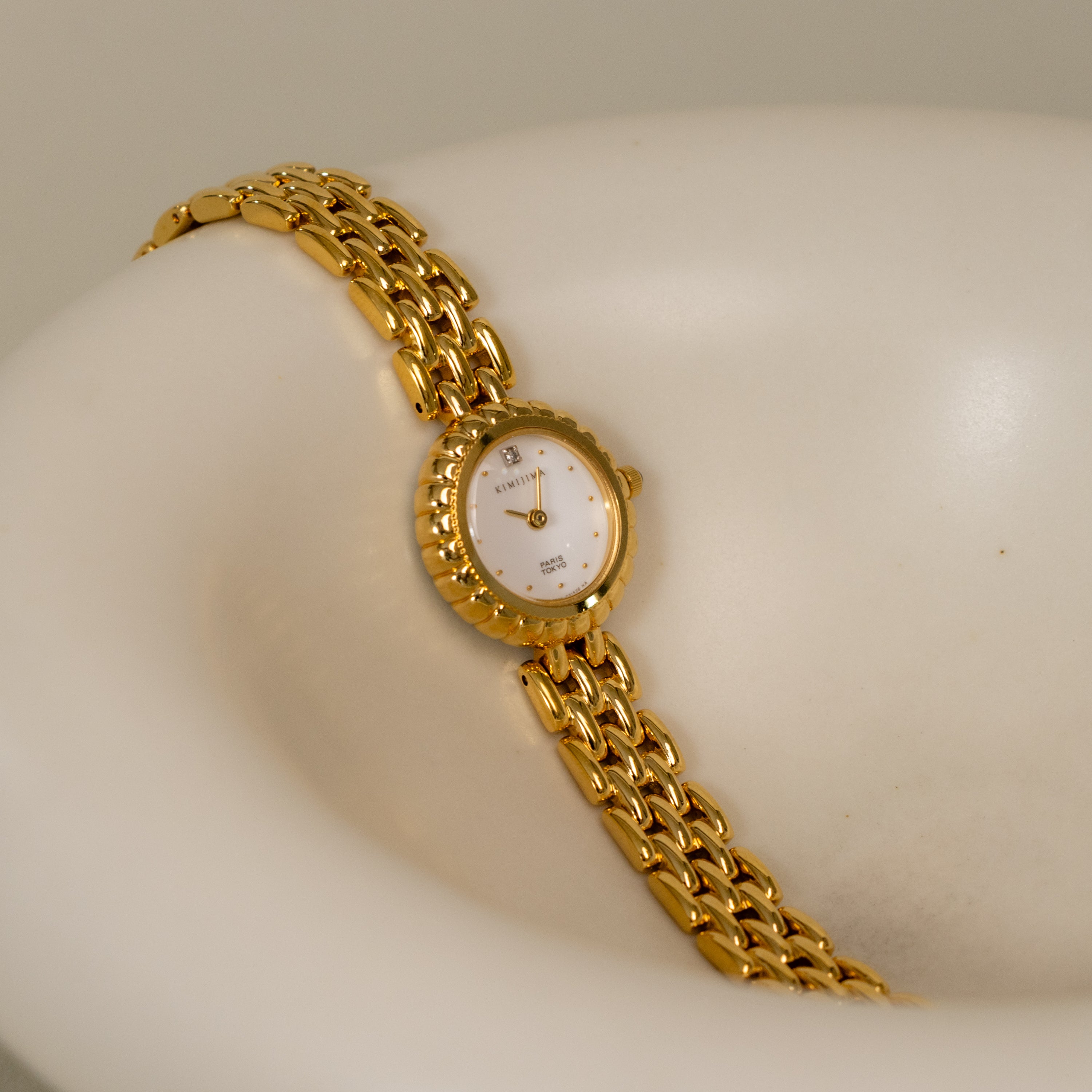 Vintage Kimijima Round Gold Watch