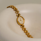 Vintage Seiko Oval Heart Link Gold Watch