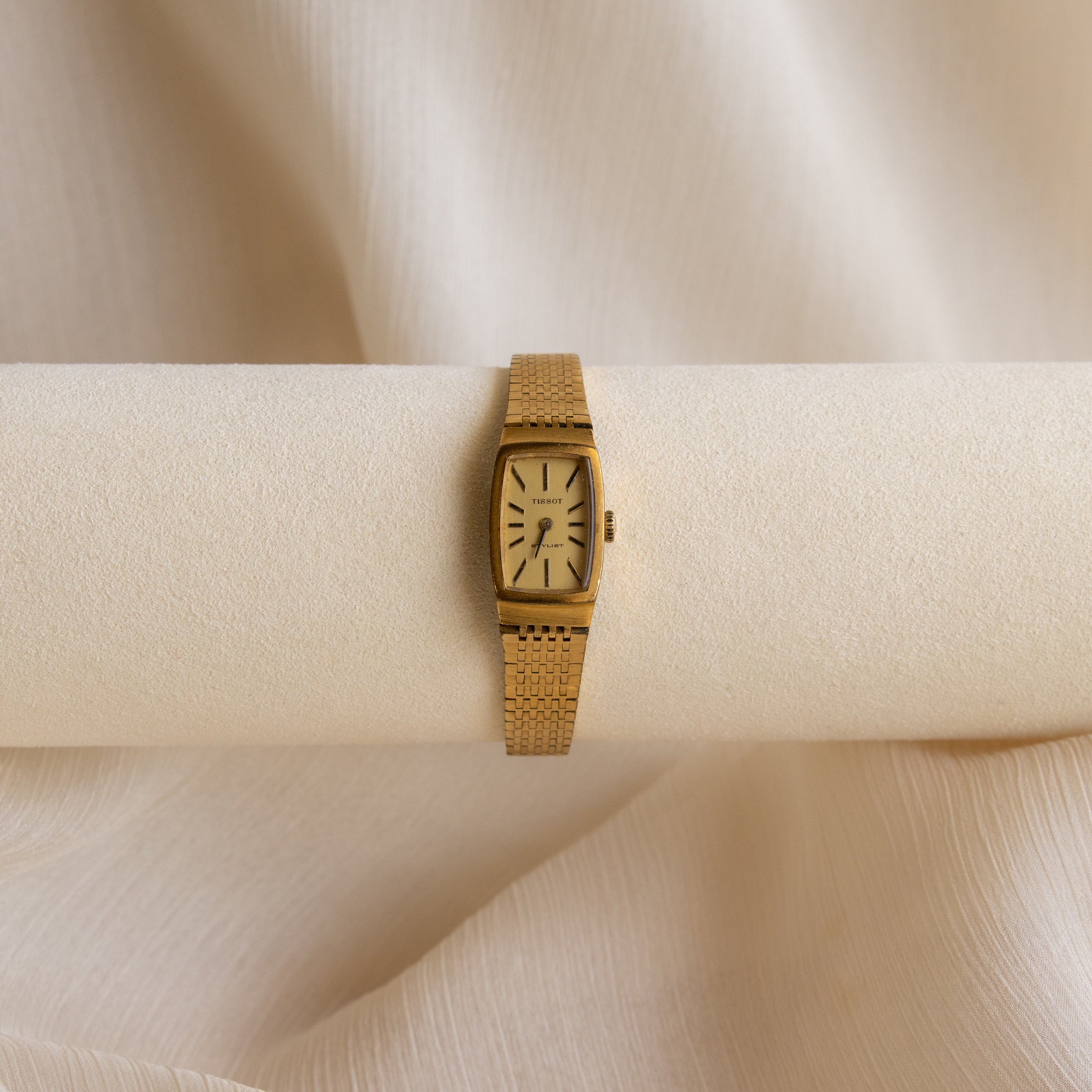 Vintage Tissot Swiss Rectangular Gold Watch