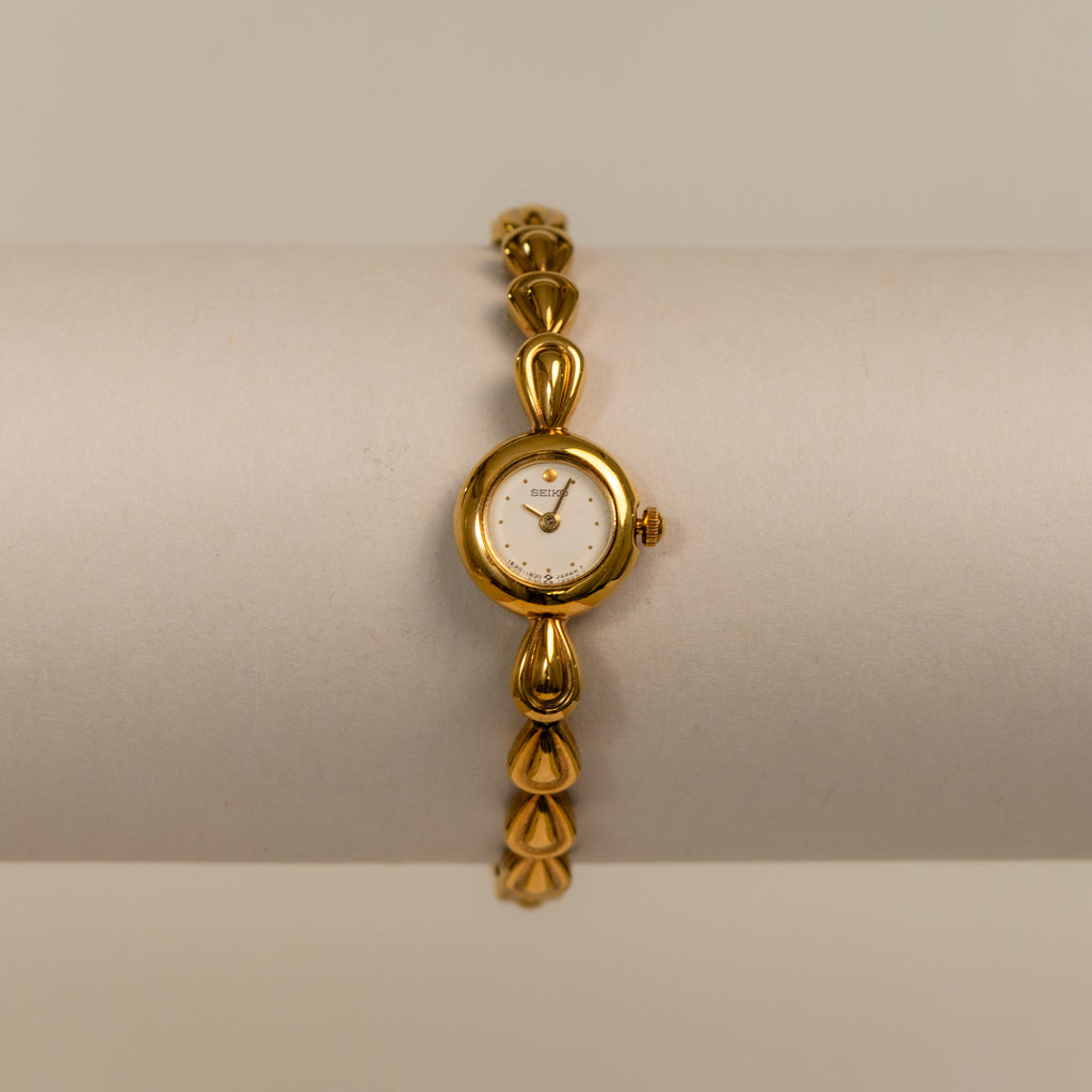 Vintage Seiko Round Teardrop Strap Gold Watch