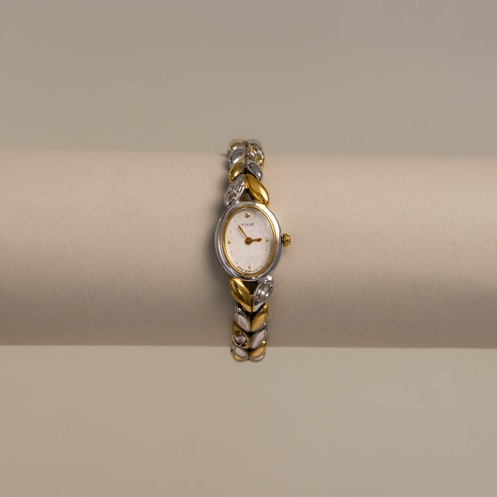 Vintage Seiko Oval Diamond Two Tone Watch