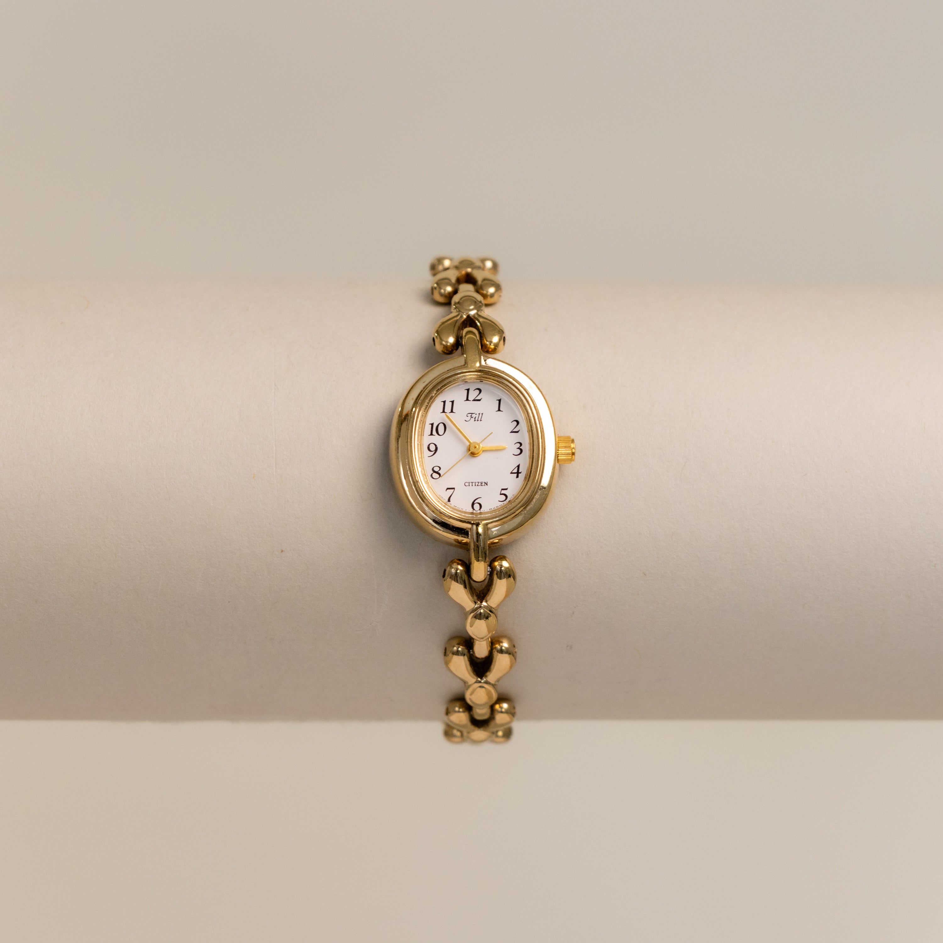 Vintage Citizen Fill Oval Link Gold Watch