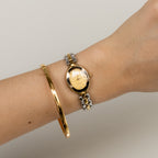 Vintage Rado Swiss Oval Two Tone Watch