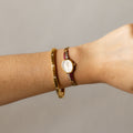 Vintage Christian Bernard Ruby Oval Gold Watch