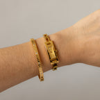 Vintage Gucci Swiss Slim Rectangular Gold Watch