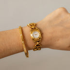 Vintage Gucci Swiss Horsebit Link Gold Watch