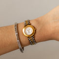 Vintage Burberrys Swiss Bold Round Two Tone Watch