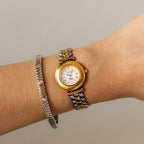 Vintage Burberrys Swiss Bold Round Two Tone Watch