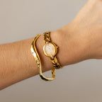 Vintage Philippe Venet Oval Leaf Gold Watch