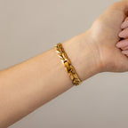 Vintage Philippe Venet Oval Leaf Gold Watch