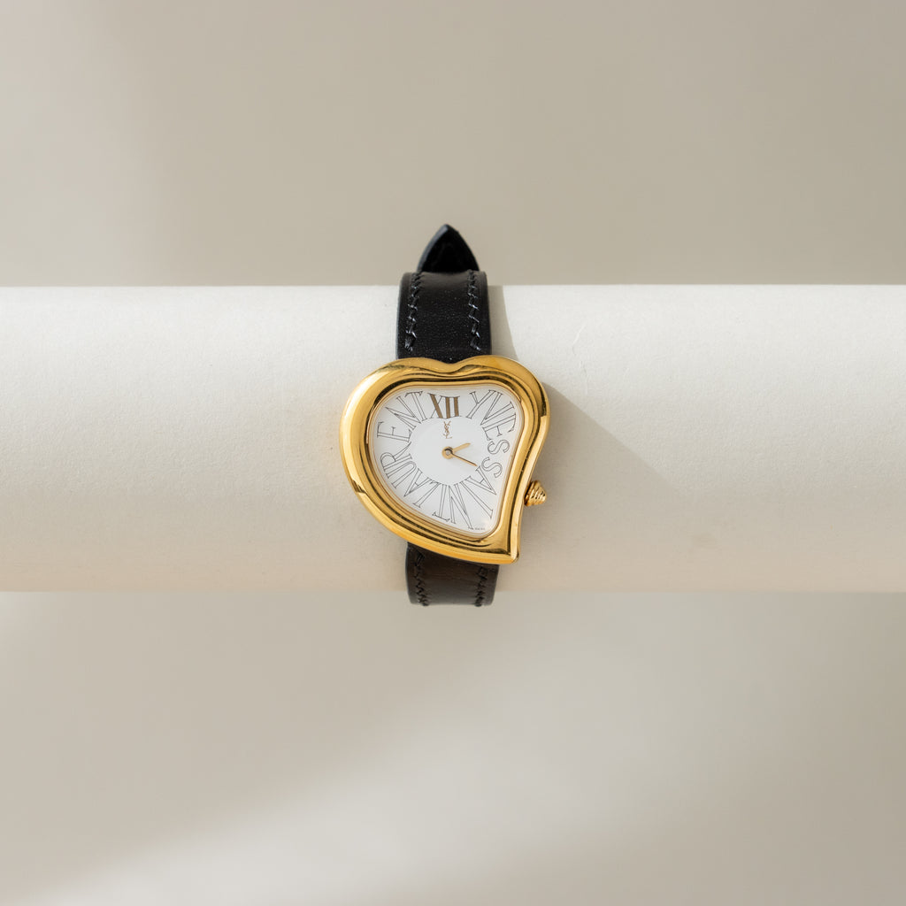 Vintage YSL Swiss Heart Gold Watch
