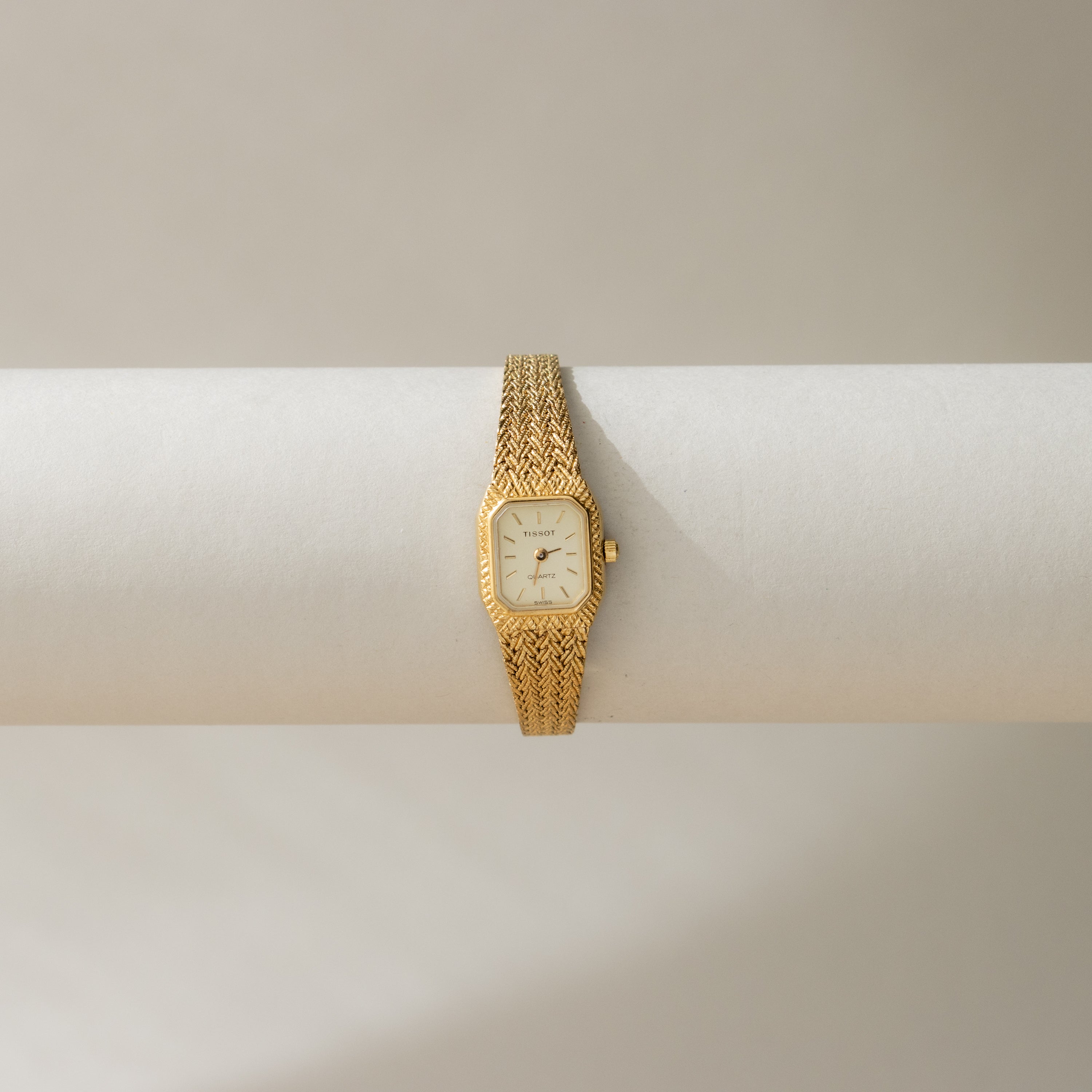 Vintage Tissot Swiss Mesh Gold Watch