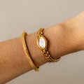 Vintage Sonia Rykiel Oval Gold Watch