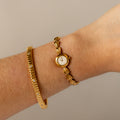 Vintage Seiko Round Teardrop Strap Gold Watch