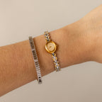 Vintage Orient Dainty Oval Two Tone Watch