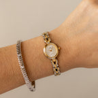 Vintage CYMA Swiss Oval Two Tone Watch