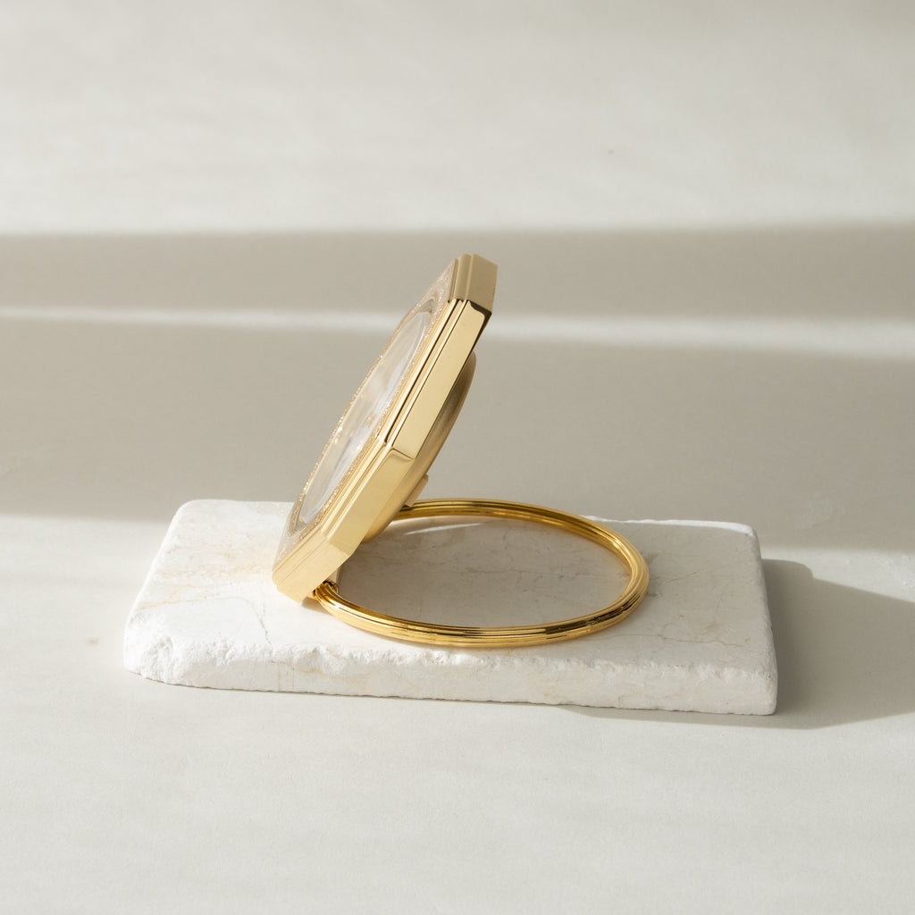 Vintage Seiko Octagonal Gold Desk Clock