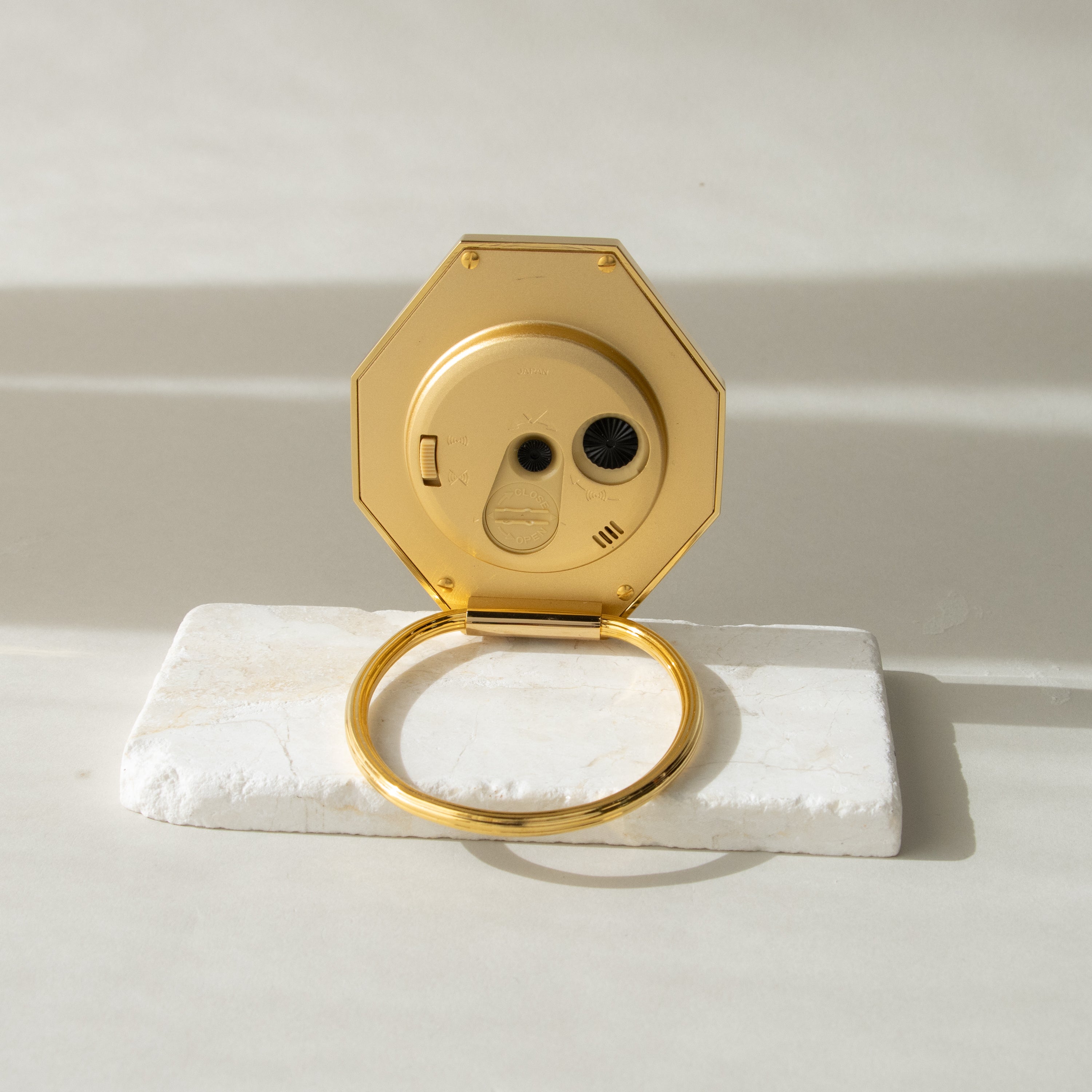 Vintage Seiko Octagonal Gold Desk Clock