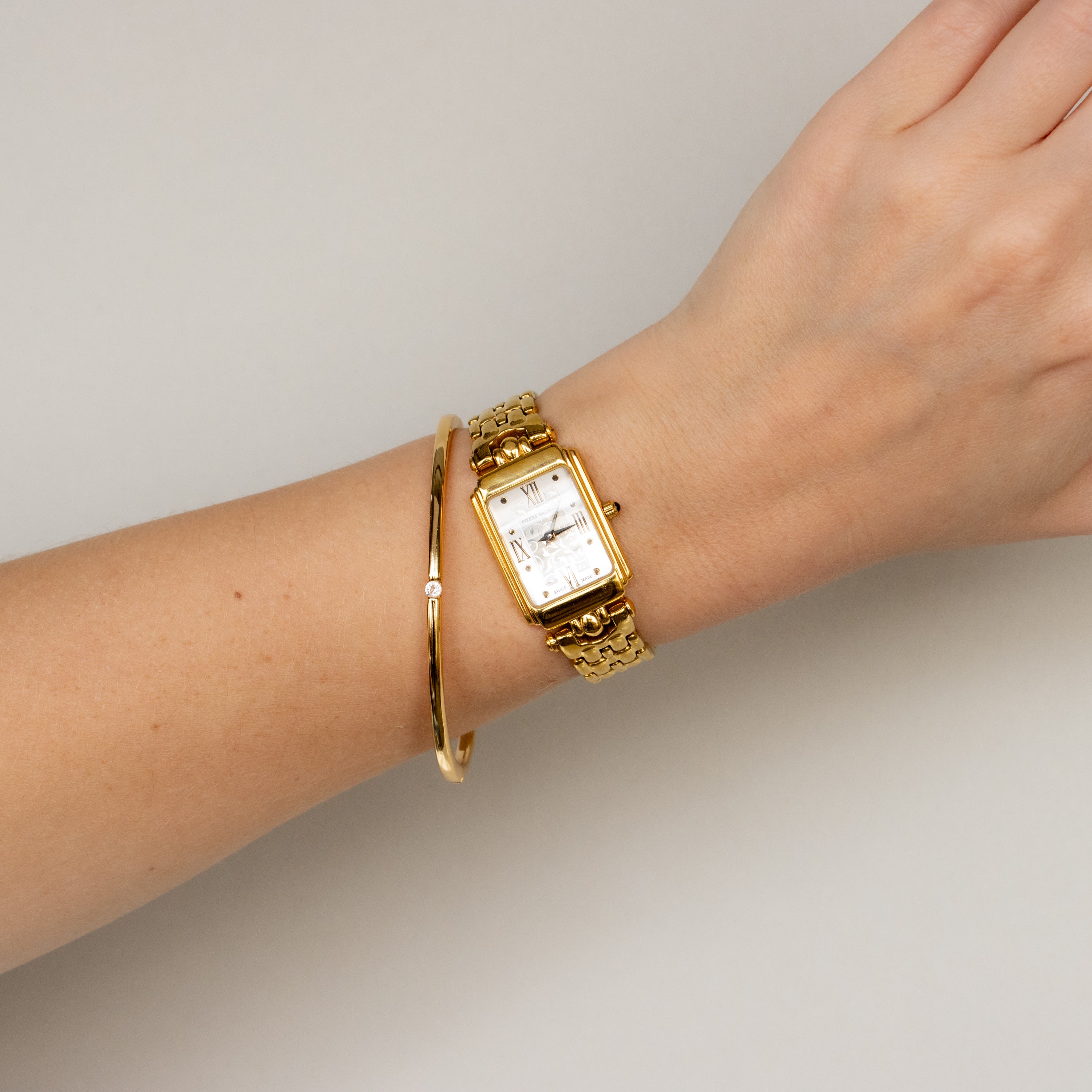 Vintage Pierre Balmain Swiss Filigree Gold Watch