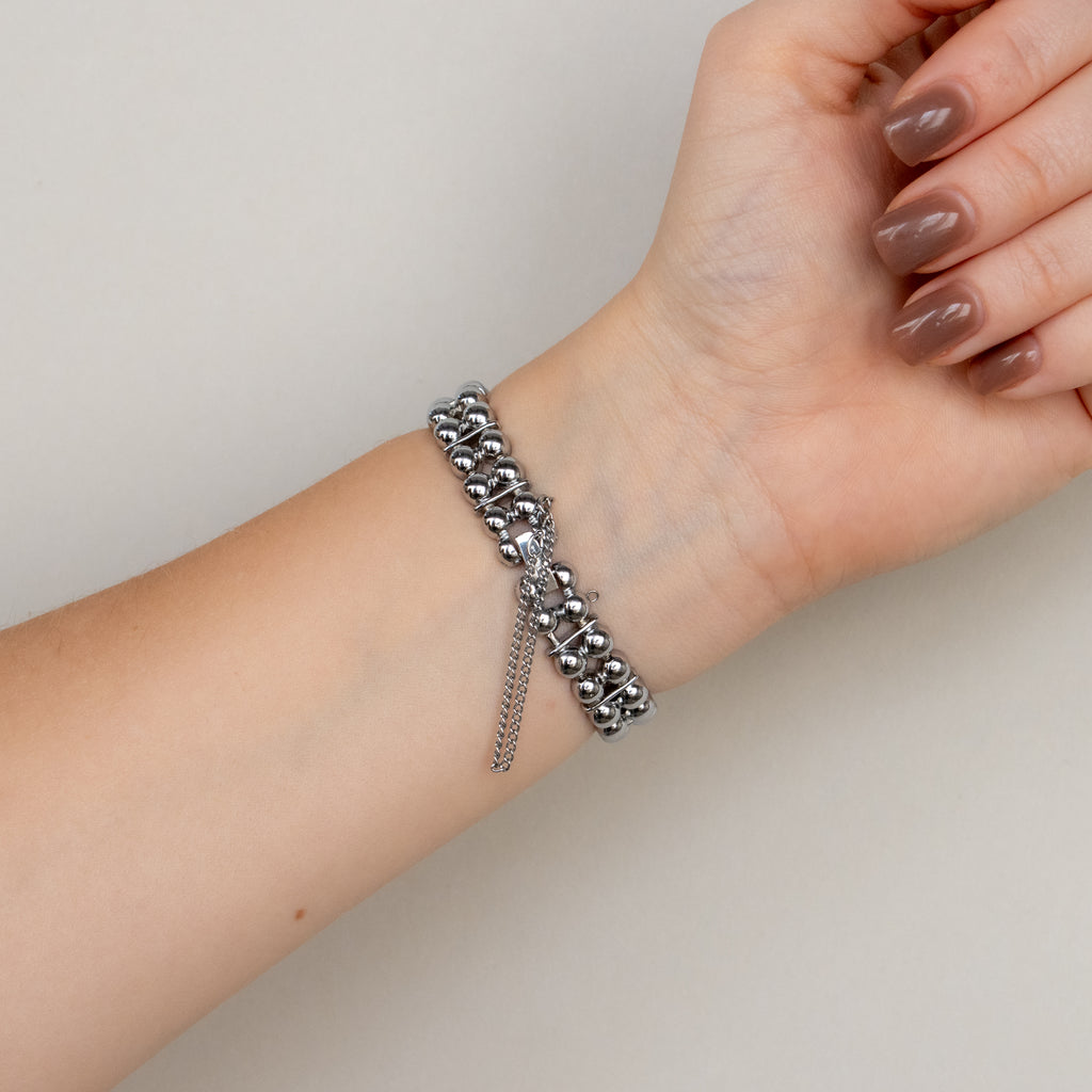 Vintage Rado Beaded Silver Watch