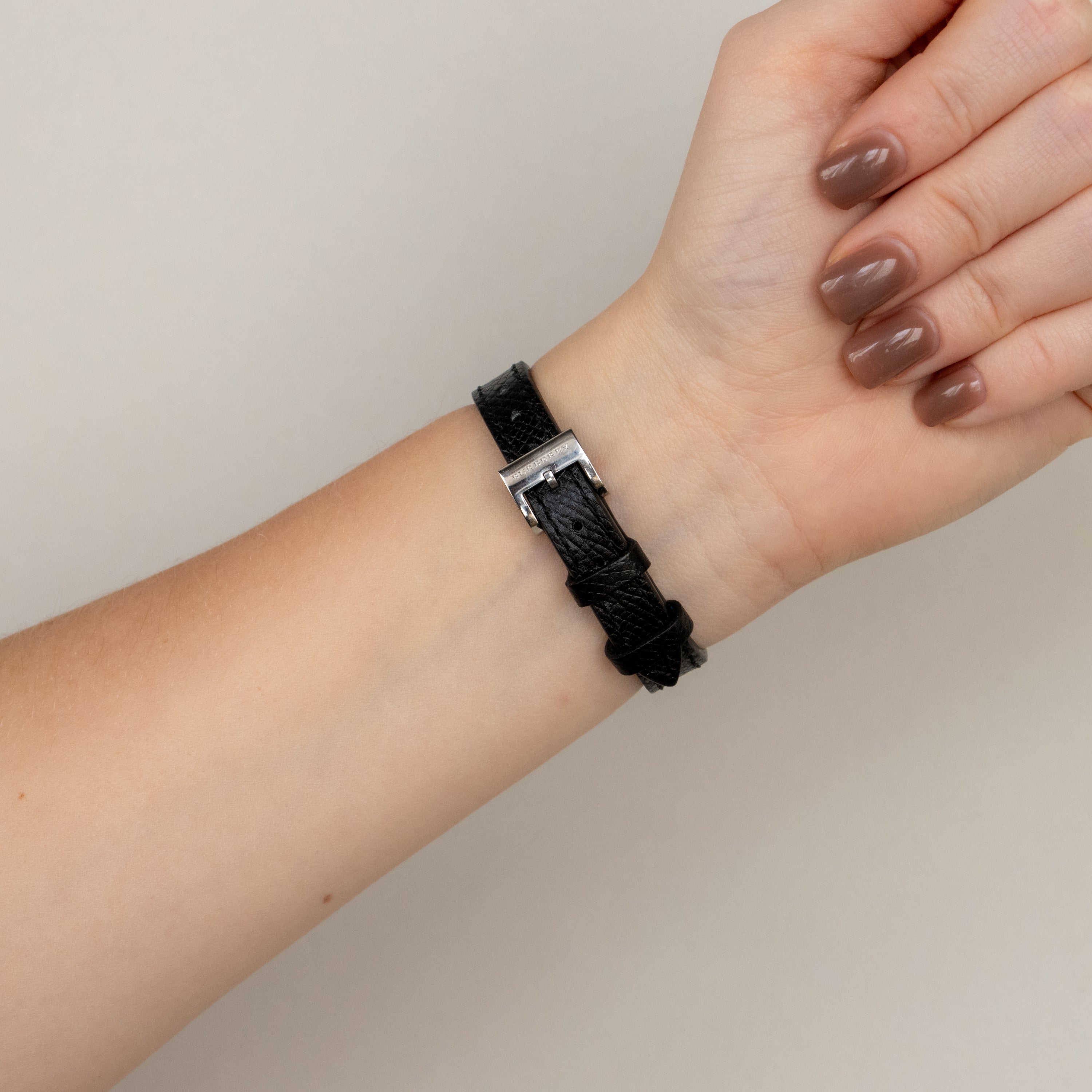 Vintage Burberry Swiss Checkered Silver Watch