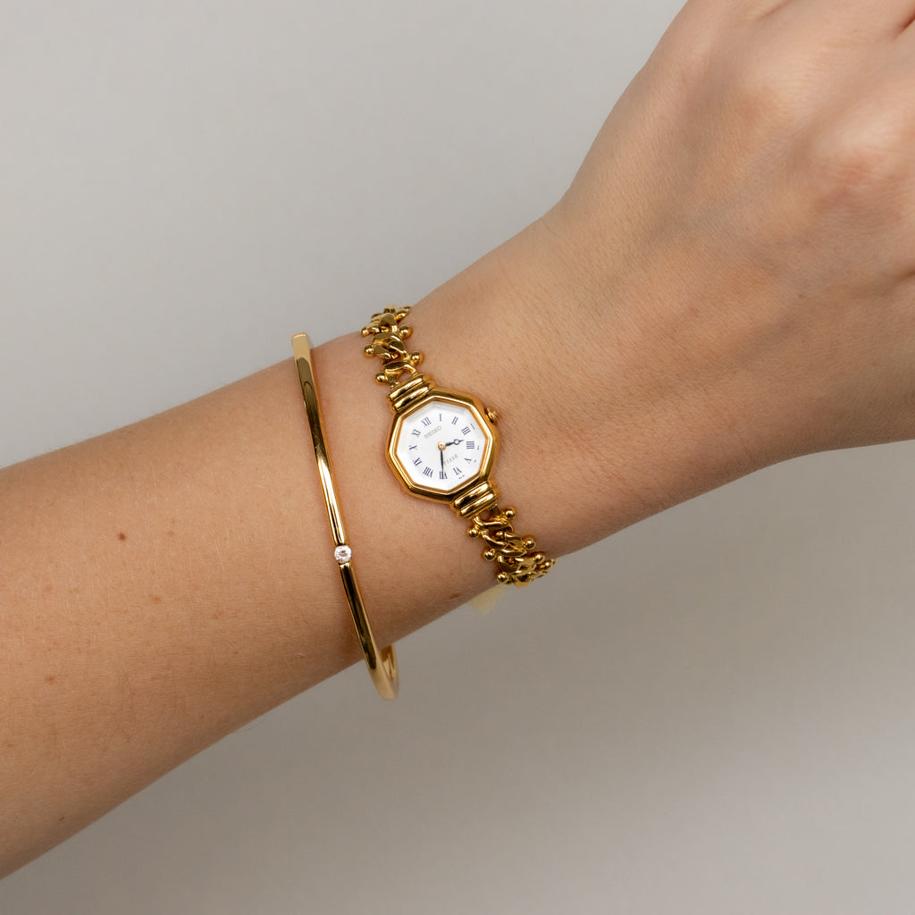 Rare Vintage Seiko Octagonal Gold Watch