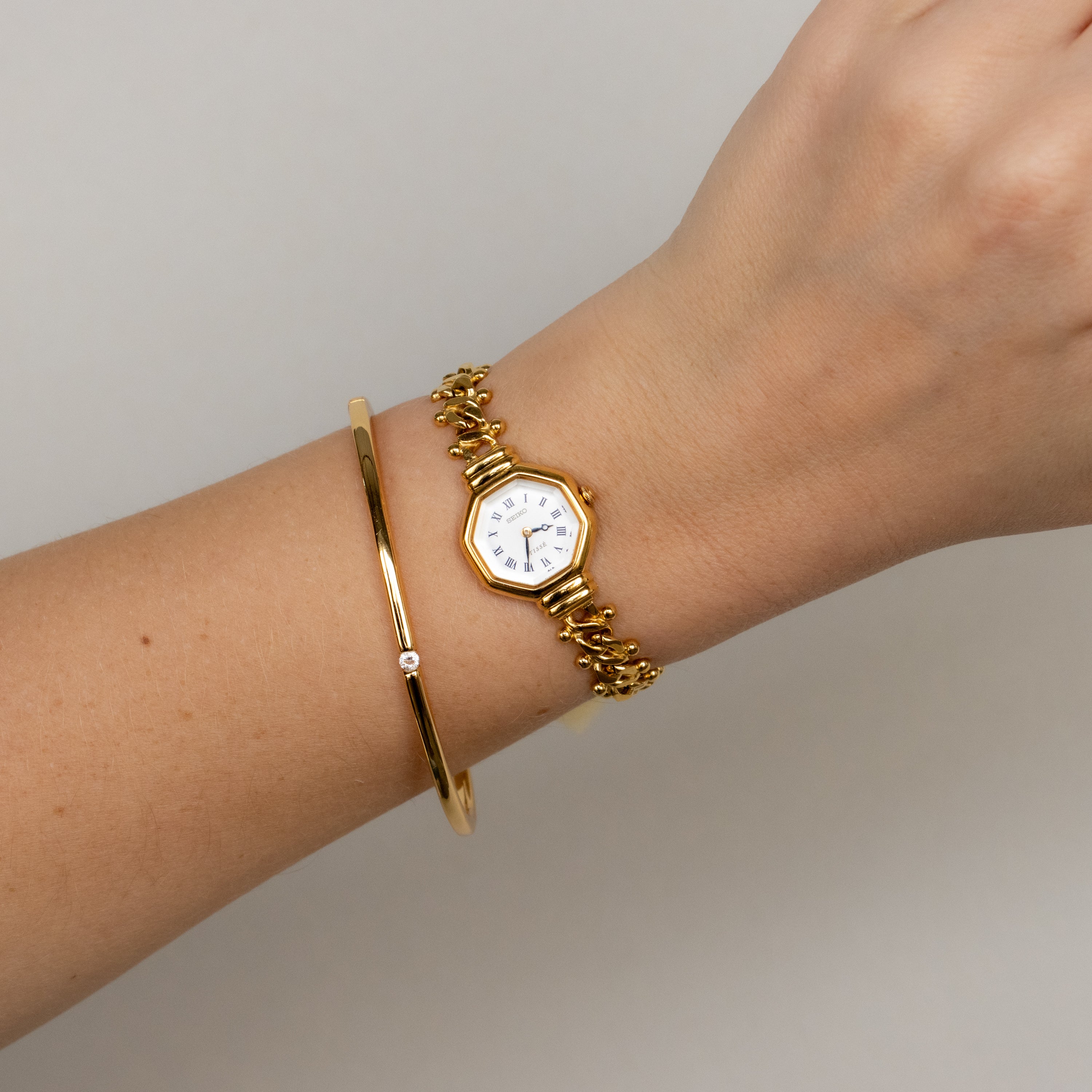 Rare Vintage Seiko Octagonal Gold Watch