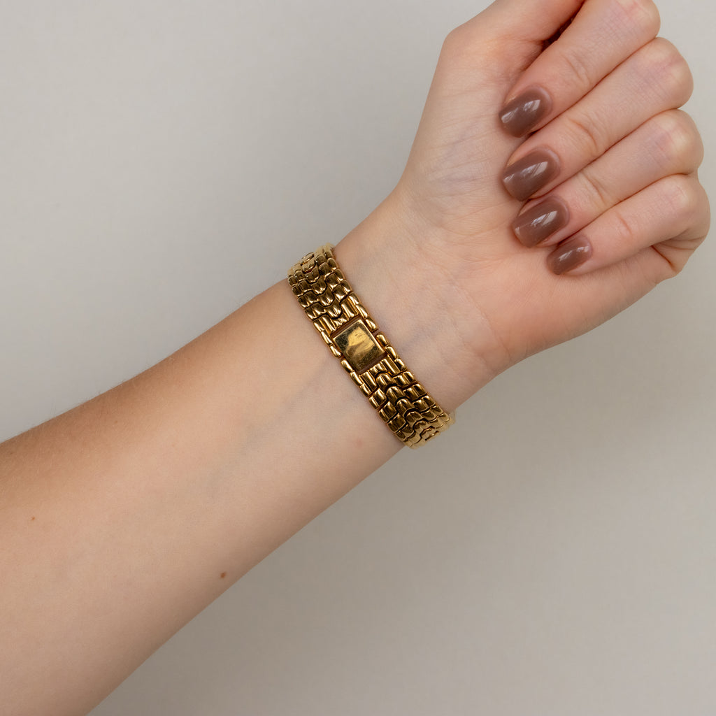 Vintage Faberge Swiss Mosaic Gold Watch