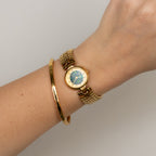 Vintage Faberge Swiss Mosaic Gold Watch