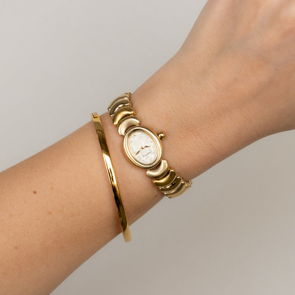 Vintage Kansai Oval Linked Gold Watch