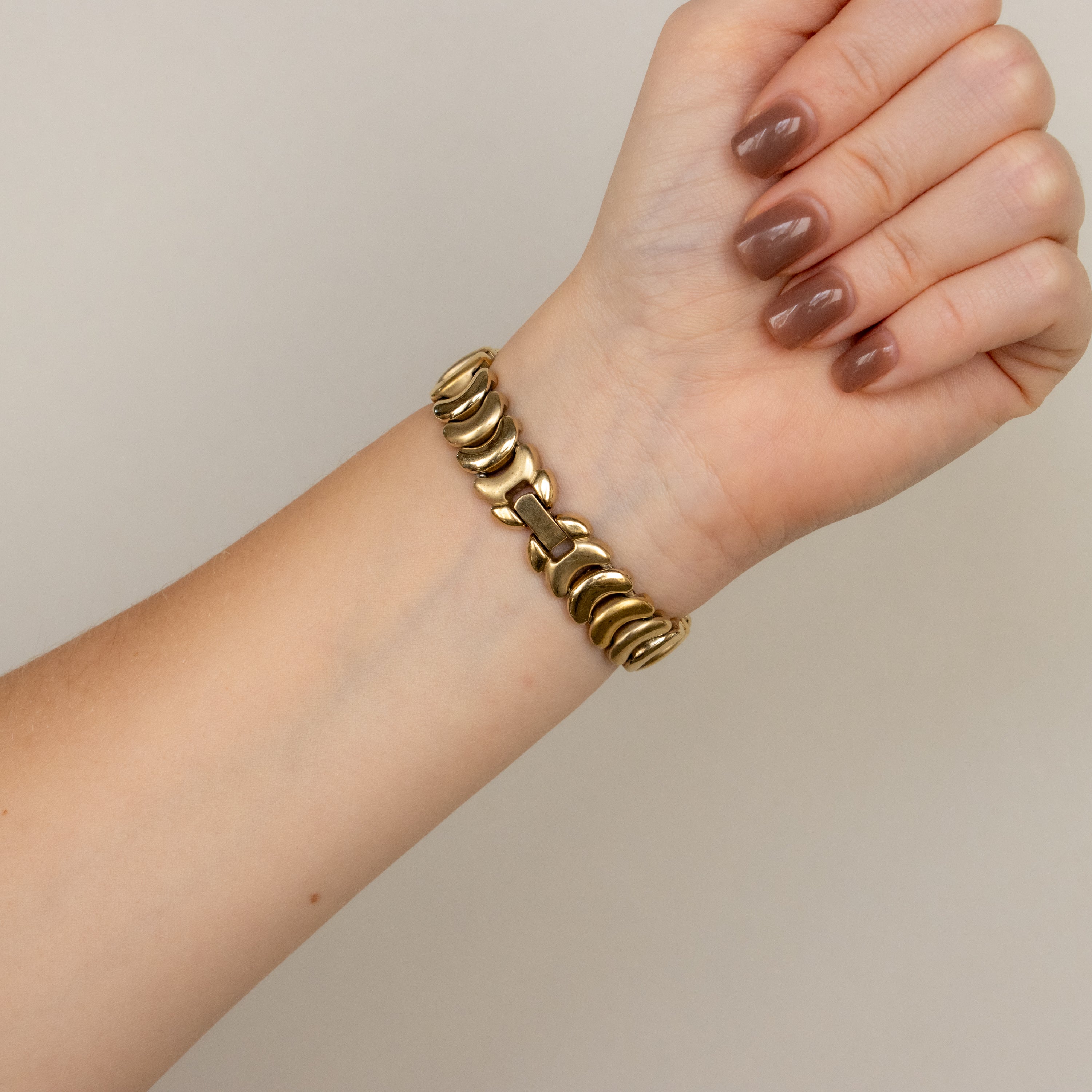 Vintage Kansai Oval Linked Gold Watch