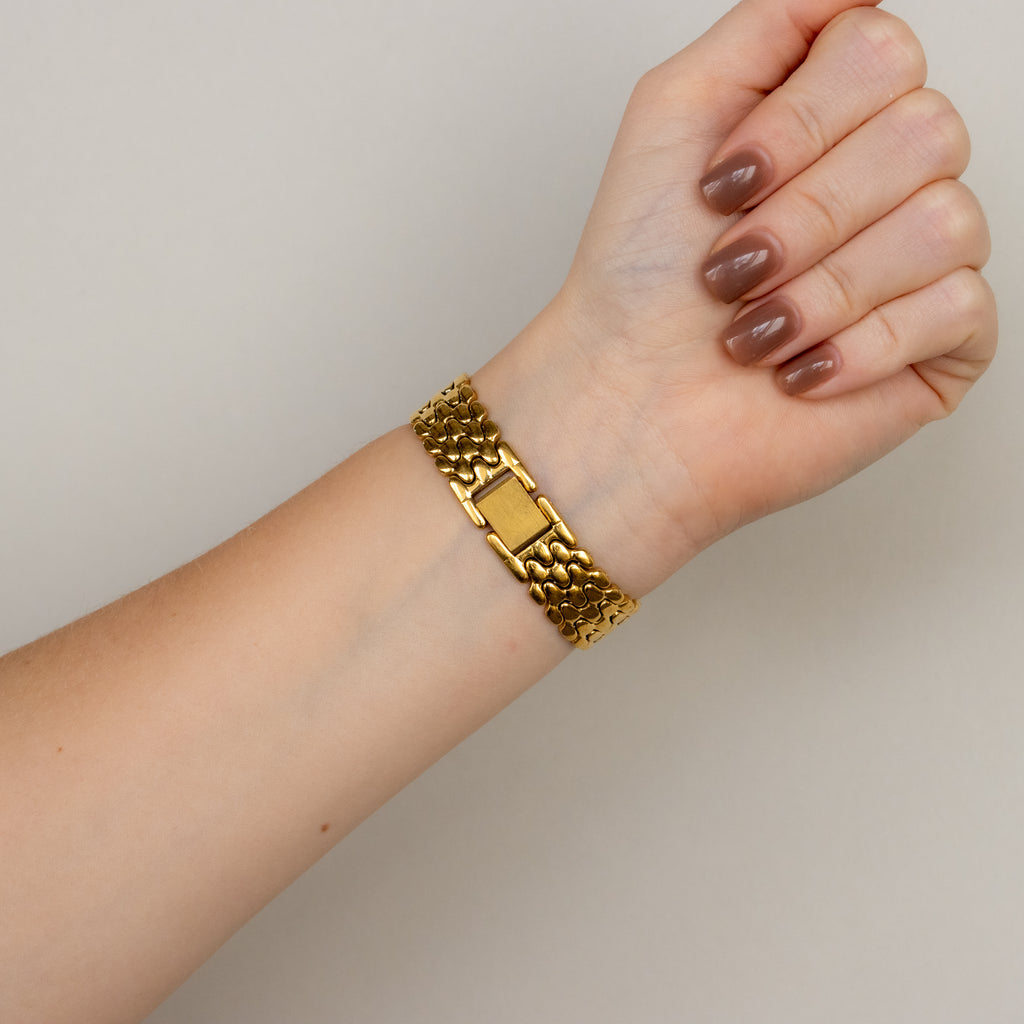 Rare Vintage Ricoh Pave Gold Watch