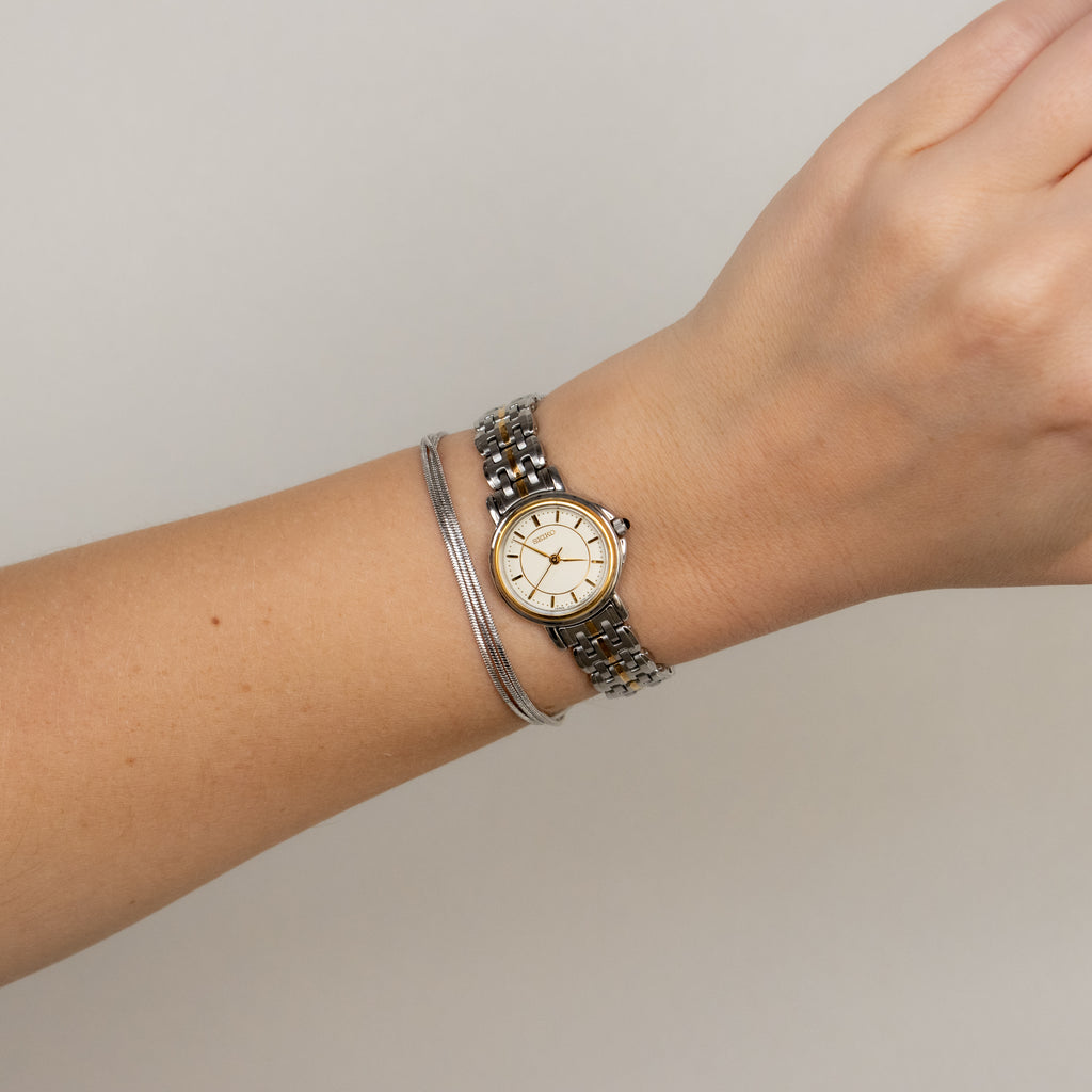 Vintage Seiko Bold Mariner Link Two Tone Watch