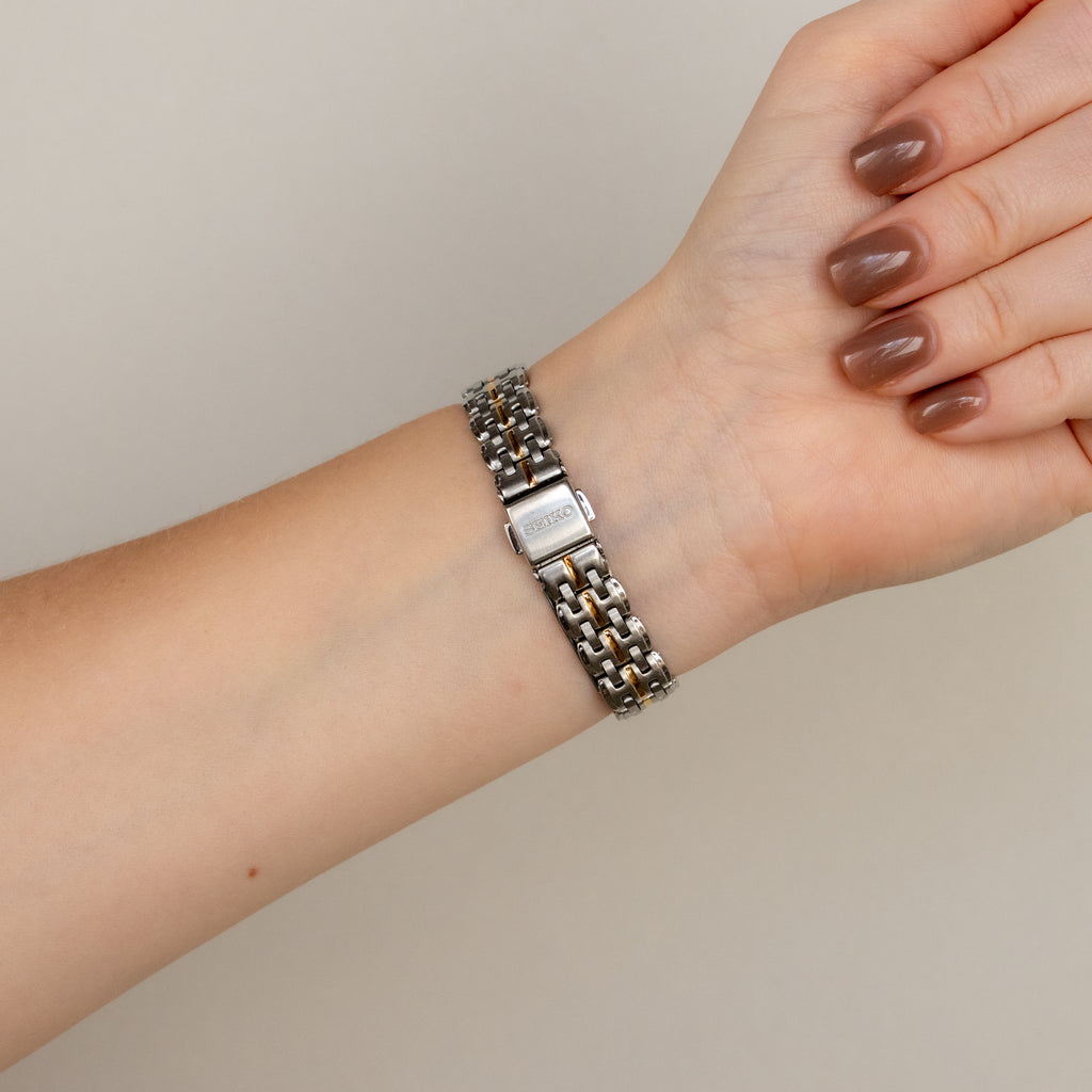 Vintage Seiko Bold Mariner Link Two Tone Watch