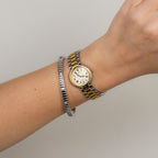 Vintage Seiko Creo Roman Two Tone Watch