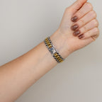 Vintage Seiko Creo Roman Two Tone Watch