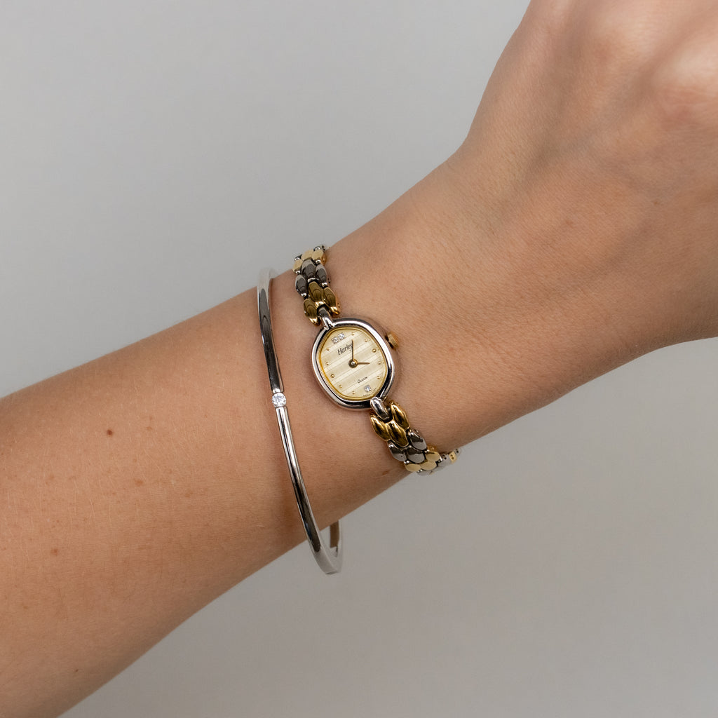 Vintage Harley Oval Two Tone Watch