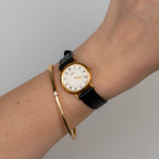 Vintage Seiko Roman Strap Gold Watch