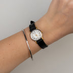 Vintage Seiko Black Strap Two Tone Watch