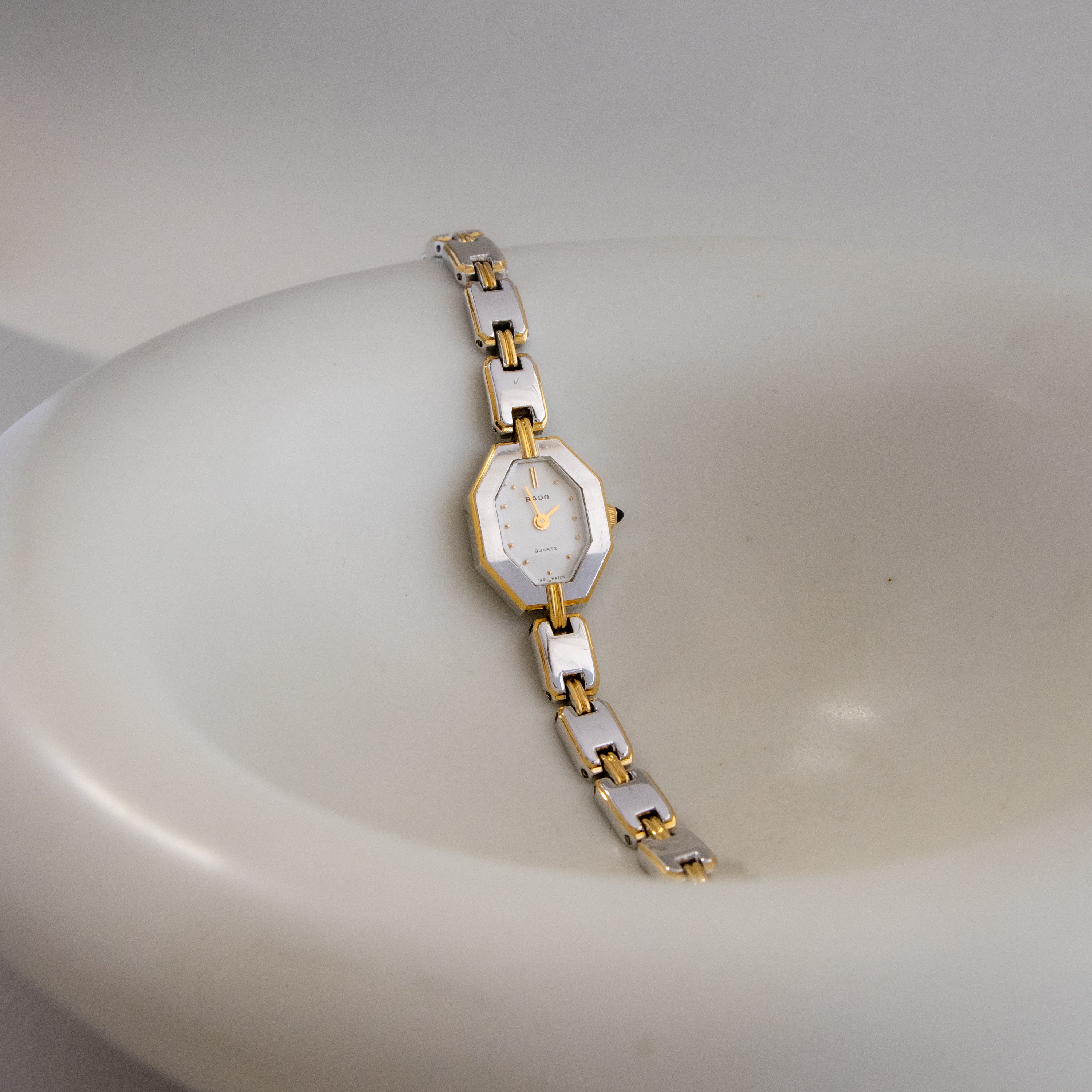 Vintage Rado Geometric Two Tone Watch