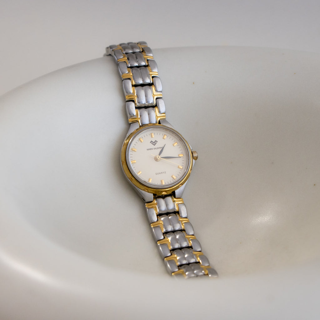 Vintage Mario Valentino Round Two Tone Watch