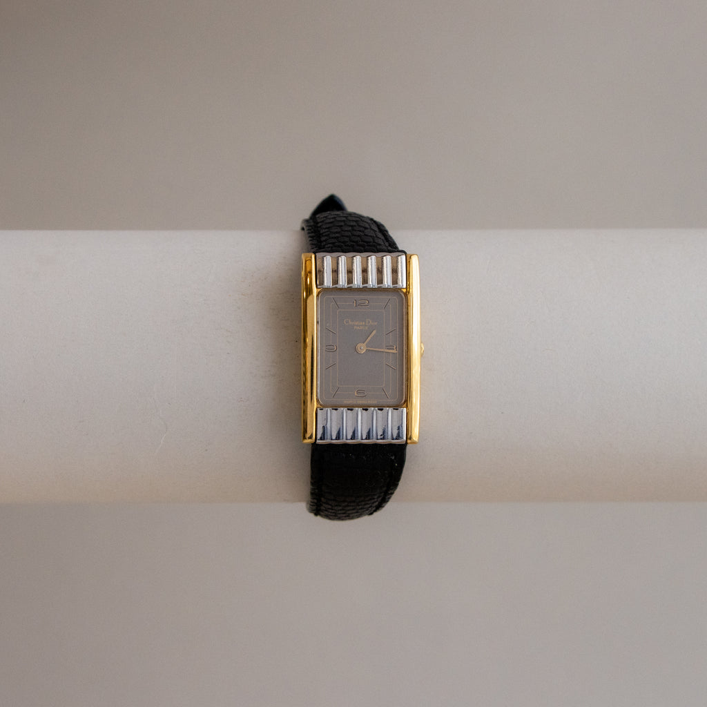 Vintage Christian Dior Swiss Rectangular Two Tone Women's Watch ...