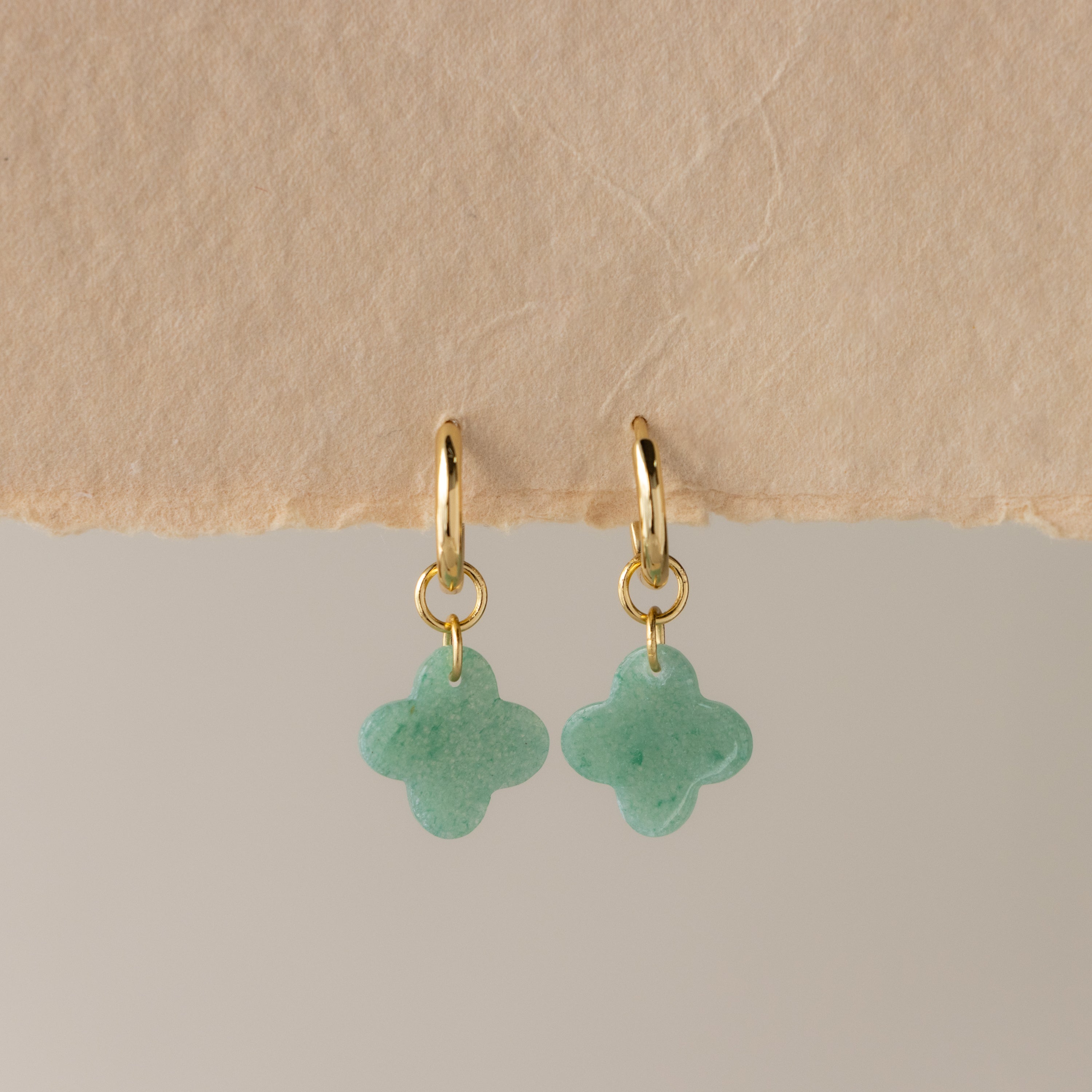 Jade Clover Drop Huggies