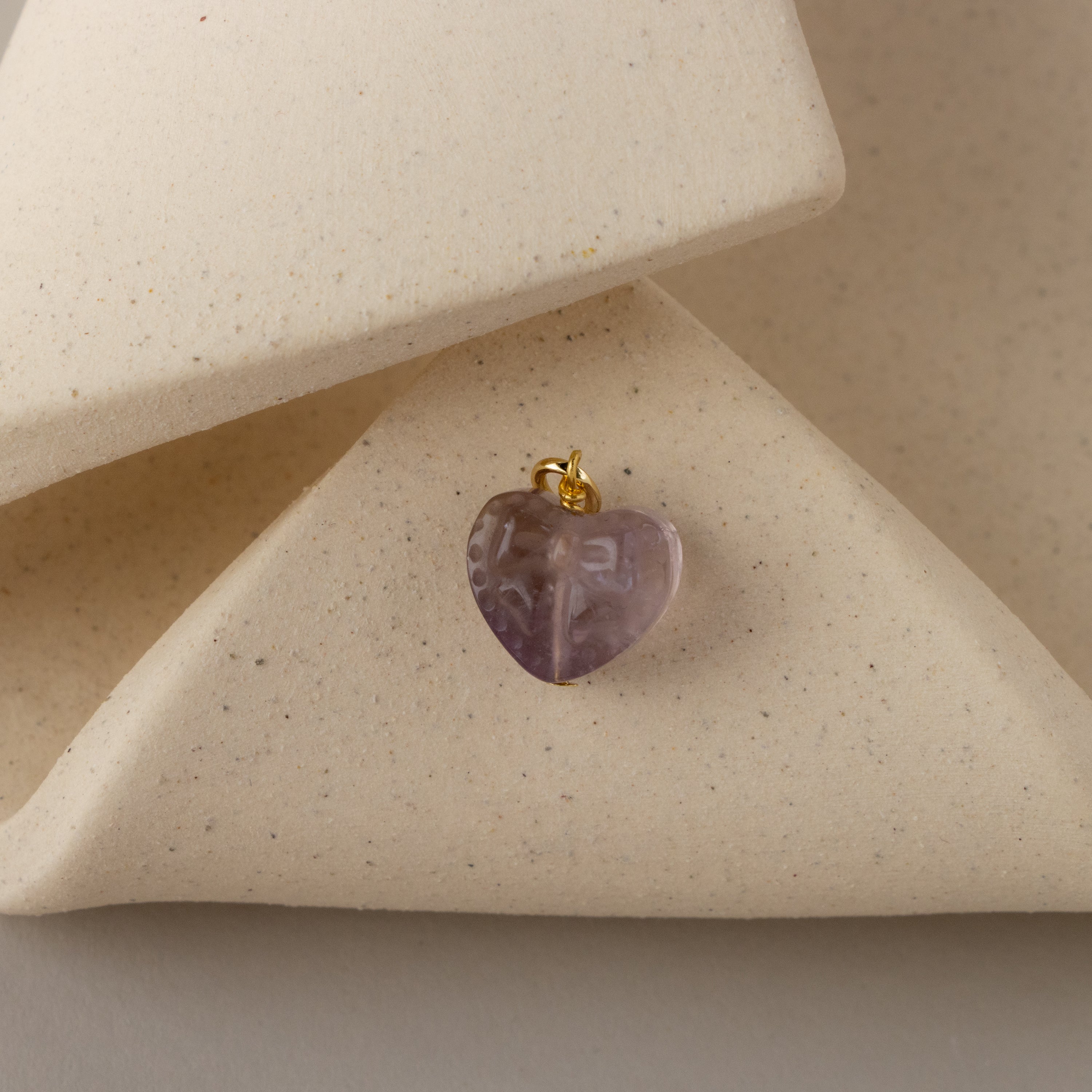 Amethyst Heart Charm