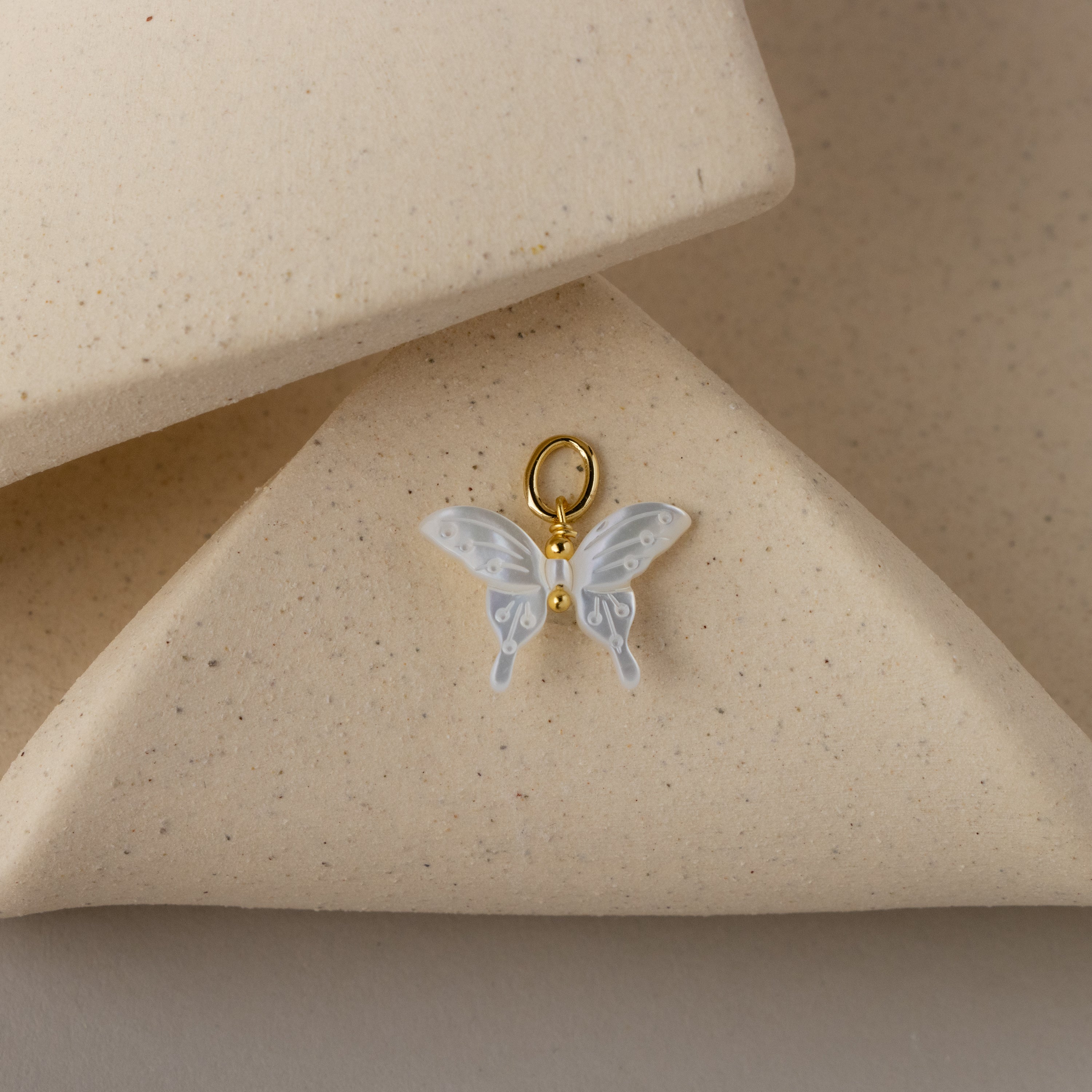 Mother of Pearl Butterfly Charm
