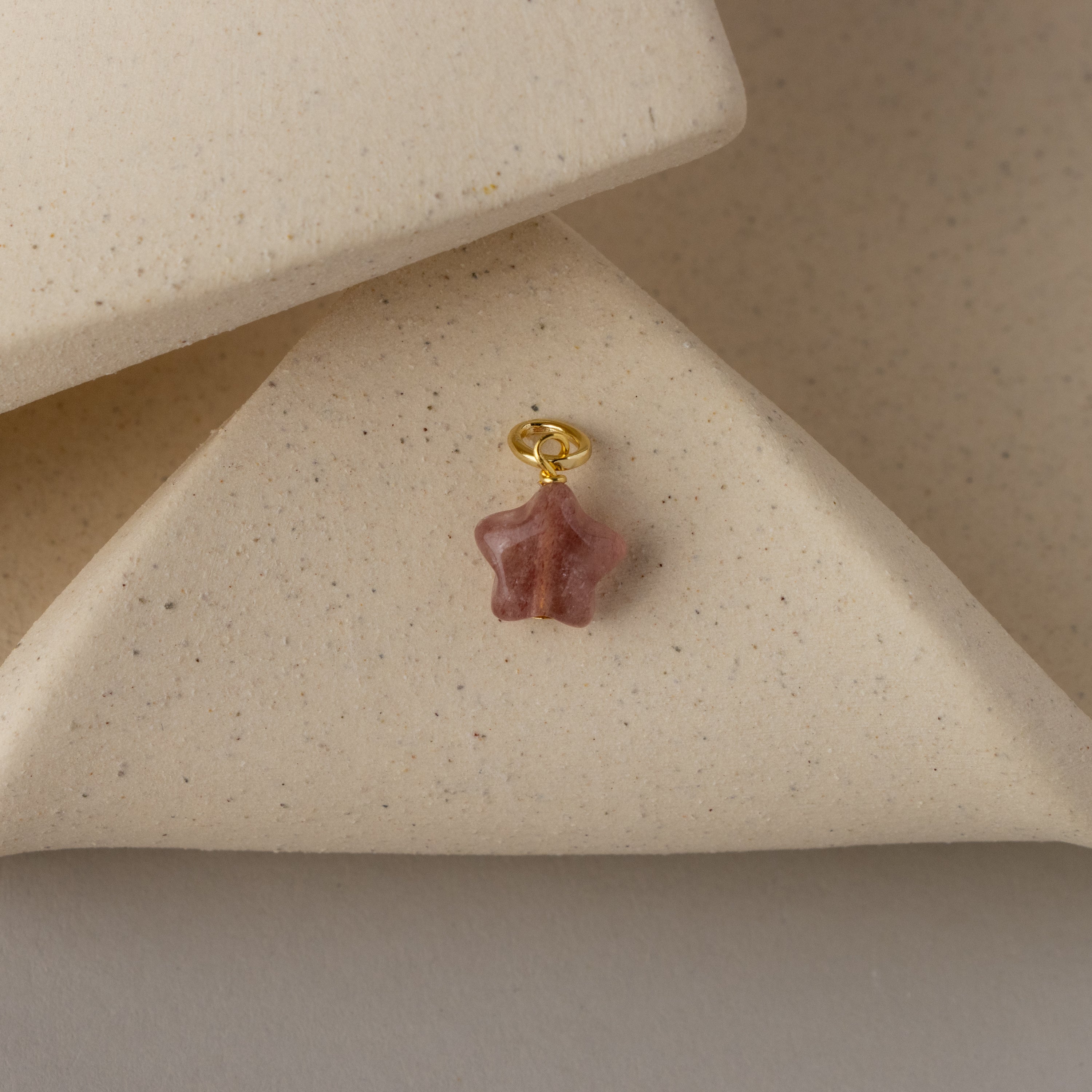 Pink Crystal Star Charm